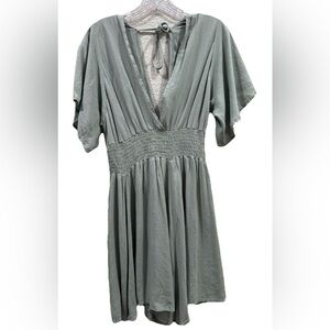Final Touch Rayon Romper in Sage